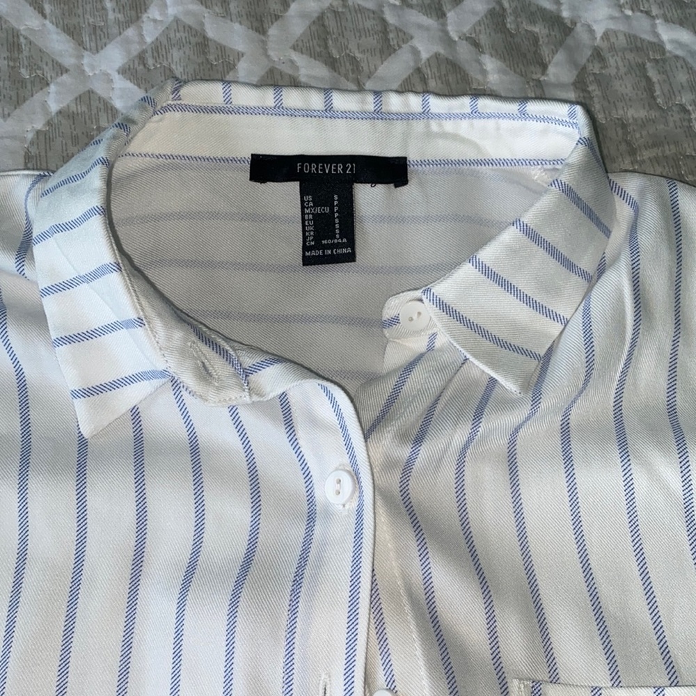New striped button up
